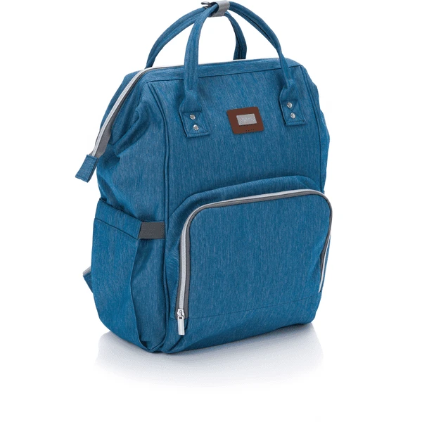 Fillikid Wickelrucksack Paris Melange Jeansblau 3 Fillikid Wickelrucksack Paris Melange Jeansblau