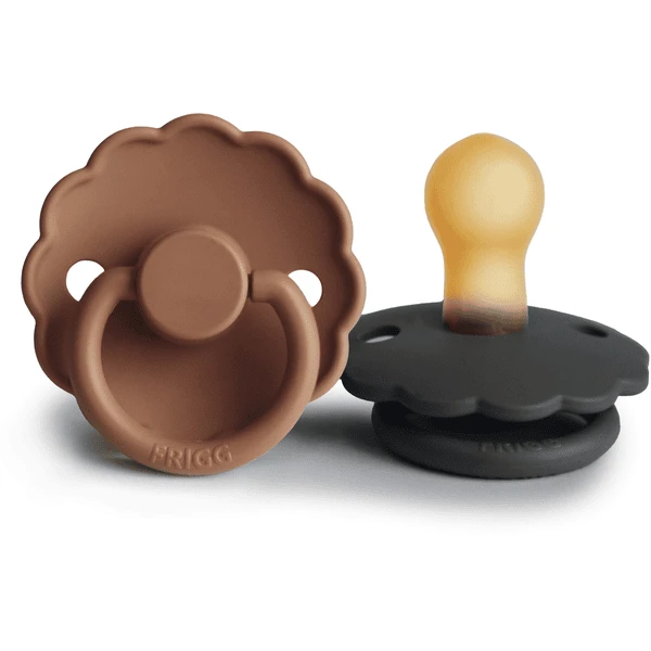 FRIGG Schnuller Daisy Graphite/Peach Bronze 0-6 Monate 3 FRIGG Schnuller Daisy Graphite/Peach Bronze 0-6 Monate