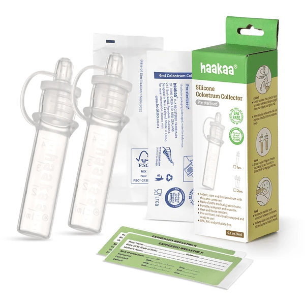 Haakaa® Kolostrum Sammler 2er Set, Steril Verpackt 2 Haakaa® Kolostrum Sammler 2er Set, Steril Verpackt