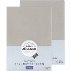 JULIUS ZÖLLNER Spannbetttuch Doppelpack Jersey Taupe