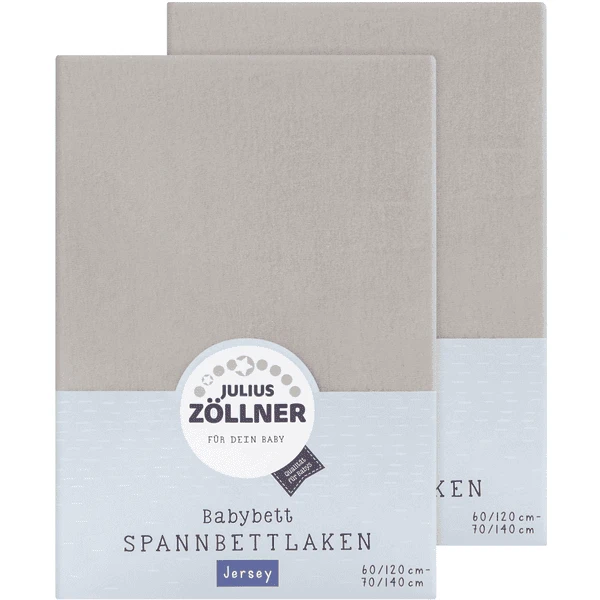 JULIUS ZÖLLNER Spannbetttuch Doppelpack Jersey Taupe 3 JULIUS ZÖLLNER Spannbetttuch Doppelpack Jersey Taupe