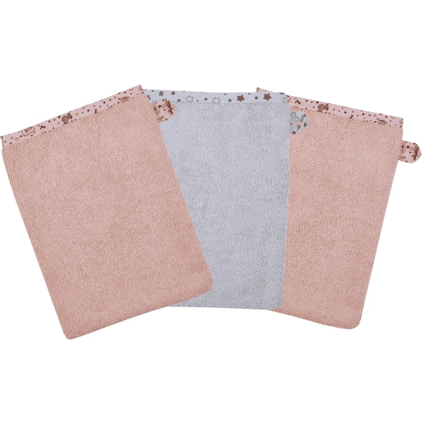 WÖRNER SÜDFROTTIER Waschhandschuh Lamas Rosa 3er Pack 3 WÖRNER SÜDFROTTIER Waschhandschuh Lamas Rosa 3er Pack